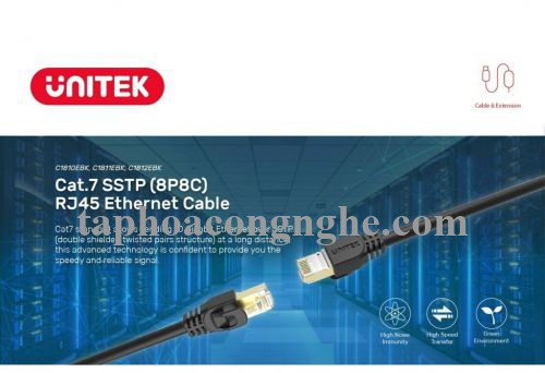 Unitek 26001 C1814EBK 15M Cable SSTP cat7 30026001